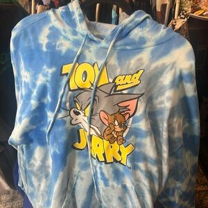 Tom And Jerry Tie-Dye Hoodie New With Tags